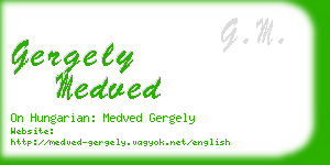 gergely medved business card